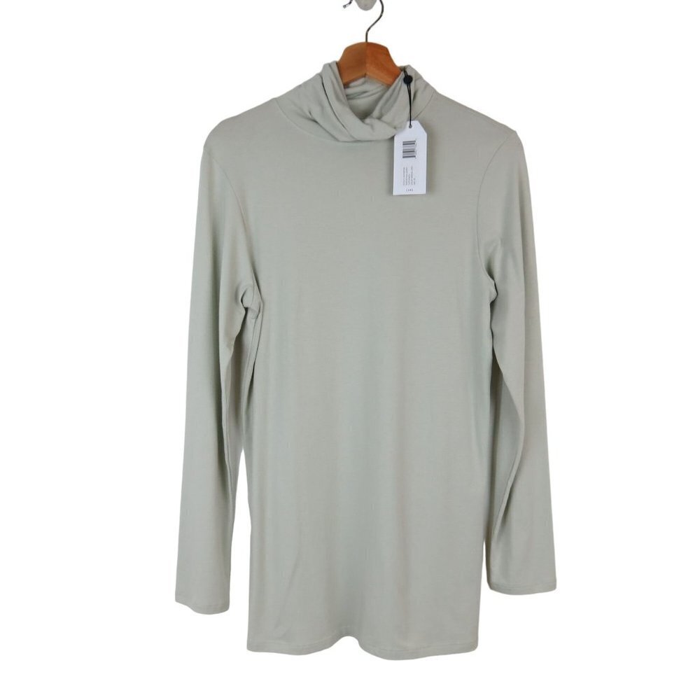 UNIVERSAL STANDARD Women's Cotton Modal Jersey Turtleneck NEW XS Mineral Grey